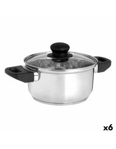 Casserole with glass lid Quttin Spiral Ø 24 cm Toughened aluminium | Tienda24 Tienda24.eu