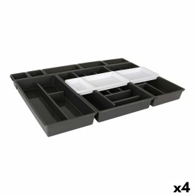 Organizador de Talheres Tontarelli Bella Preto 10 Peças 70 x 49,2 x 6,7 cm (4 Unidades) de Tontarelli, Prateleiras e estantes...