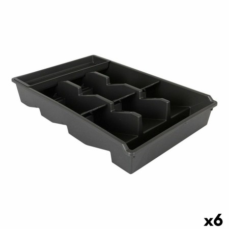 Cutlery Organiser Tontarelli Bella plus Black 43,6 x 28,7 x 7,13 cm (6 Units) by Tontarelli, Shelves and supports - Ref: S222...