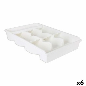 Cutlery Organiser Tontarelli Bella plus White 43,6 x 28,7 x 7,13 cm (6 Units) by Tontarelli, Shelves and supports - Ref: S222...