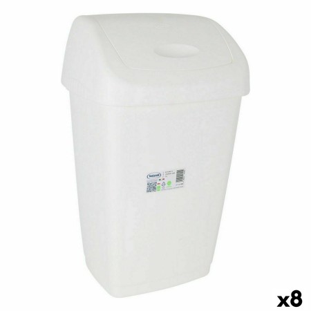 Waste bin Tontarelli Aurora White (8 Units) | Tienda24 - Global Online Shop Tienda24.eu