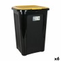 Rubbish Bin Tontarelli Coverline Yellow 44 L Black 38,5 x 34,5 x 54,5 cm (6 Units) by Tontarelli, Waste and recycling - Ref: ...