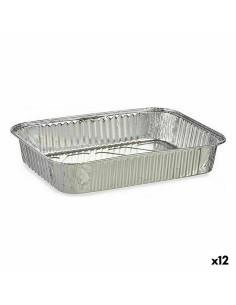 Set de Fuentes de Cocina Desechable Aluminio 22 x 15,6 x 4,8 cm (12 Unidades) de Kinvara, Moldes desechables - Ref: S3629531,...