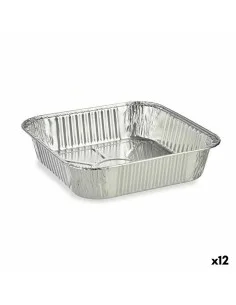 Set de Fuentes de Cocina Desechable Redondo Aluminio 25 x 8 x 25 cm (12 Unidades) | Tienda24 Tienda24.eu