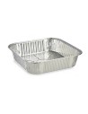 Set of Kitchen Dishes Disposable Squared Aluminium 20,5 x 6,5 x 20,5 cm (12 Units) | Tienda24 Tienda24.eu