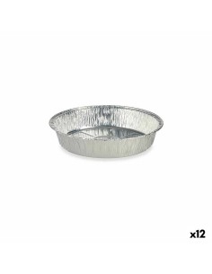 Ensemble de plats pour la cuisine Jetable Rond Aluminium 21,5 x 5,5 x 21,5 cm (12 Unités) de Kinvara, Moules jetables - Ref: ...