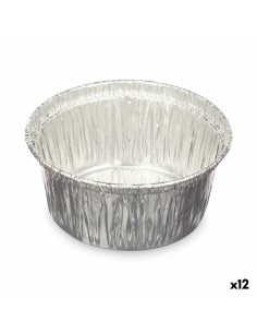 Ensemble de plats pour la cuisine Jetable Rond Aluminium 8,5 x 8 x 8,5 cm (12 Unités) de Kinvara, Moules jetables - Ref: S362...