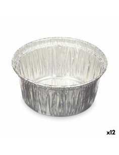 Set of Kitchen Dishes Disposable Crème Caramel Aluminium 25 x 7,7 x 25 cm (12 Units) | Tienda24 Tienda24.eu