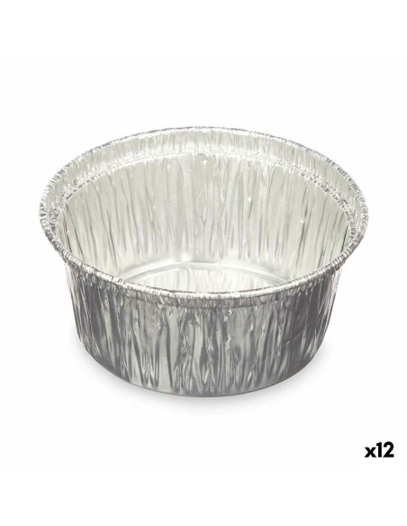 Set di Teglie da Cucina Monouso Rotondo Alluminio 8,5 x 8 x 8,5 cm (12 Unità) da Kinvara, Stampi usa e getta - Ref: S3629538,...