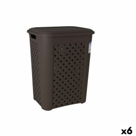 Laundry basket Tontarelli Arianna Wengue Plastic 43,5 x 33,5 x 55 cm (6 Units) by Tontarelli, Laundry Baskets - Ref: S2228334...