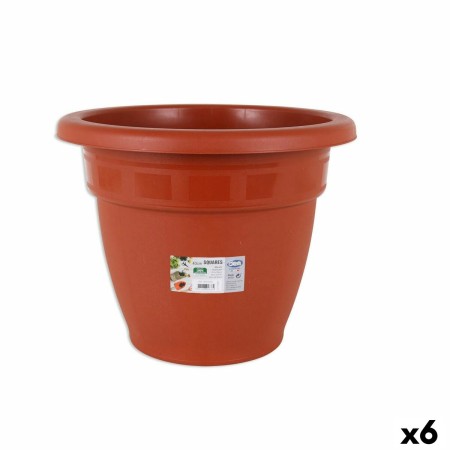 Plant pot Dem Squares Circular Brown 41,5 x 33 cm (6 Units) by Dem, Flower Pots - Ref: S2228446, Price: 17,46 €, Discount: %