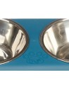 Cat Feeder Double Blue Metal 35 x 7,5 x 19 cm (12 Units) | Tienda24 Tienda24.eu