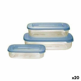 Lunchbox Tontarelli Family Blau rechteckig 29,6 x 19,8 x 7,7 cm (20 Stück) von Tontarelli, Lagerung von Lebensmitteln - Ref: ...