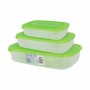 Set of 3 lunch boxes Tontarelli Family Green Rectangular 29,6 x 19,8 x 7,7 cm (20 Units) by Tontarelli, Food storage - Ref: S...