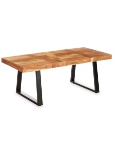 Beistelltisch 70 x 70 x 76 cm natürlich Schwarz Holz Eisen | Tienda24 Tienda24.eu