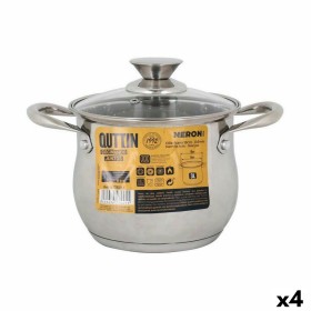 Pot with Glass Lid Quttin New Neron Steel 17,5 x 13,2 cm (4 Units) by Quttin, Braising Pans - Ref: S2228829, Price: 59,16 €, ...