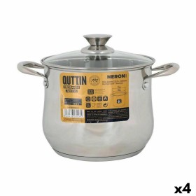 Pot with Glass Lid Quttin New Neron Steel 21,5 x 16,9 cm (4 Units) by Quttin, Braising Pans - Ref: S2228831, Price: 73,31 €, ...