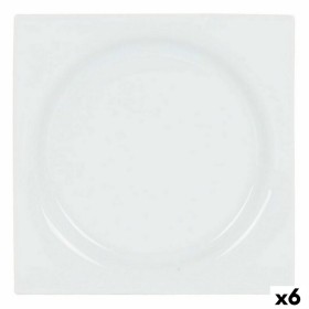 Plato de Postre Inde Zen Porcelana Blanco 18 x 18 x 2,5 cm (6 Unidades) de Inde, Platos y fuentes - Ref: S2228931, Precio: 13...