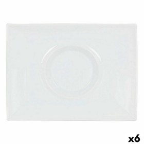 Piatto da pranzo Inde Gourmet Porcellana Bianco 29,5 x 22 x 3 cm (6 Unità) di Inde, Piatti e teglie - Rif: S2228933, Prezzo: ...