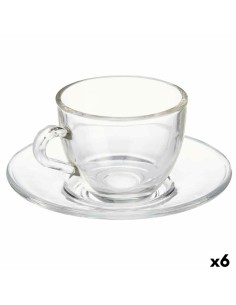 Juego de Tazas de Café DKD Home Decor Azul Blanco Metal Dolomita 260 ml 4 Piezas | Tienda24 Tienda24.eu