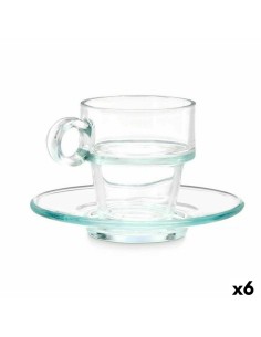 Piece Coffee Cup Set Transparent Glass 80 ml (24 Units) | Tienda24 Tienda24.eu