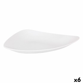 Plato Llano Inde Vedone Porcelana Blanco 31 x 25 x 4 cm (6 Unidades) de Inde, Platos y fuentes - Ref: S2229044, Precio: 21,89...