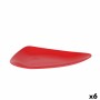 Snack tray Ceramic Red 31 x 18 x 4 cm (6 Units) by BigBuy Home, Plates and dishes - Ref: S2229049, Price: 15,85 €, Discount: %