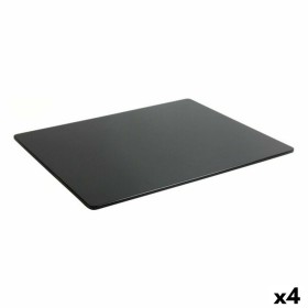 Tablett für Snacks Viejo Valle Bayahibe Schwarz Melamine 32,5 x 26,5 x 0,5 cm (4 Stück) von Viejo Valle, Teller und Schüsseln...