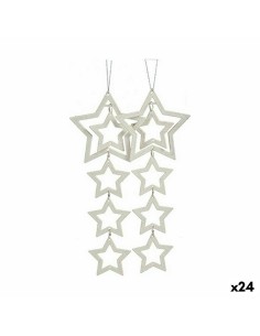 Set di Addobbi di Natale Stelle Madreperla 19 x 0,2 x 23 cm (24 Unità) da Krist+, Natale - Ref: S3630190, Precio: 39,01 €, De...