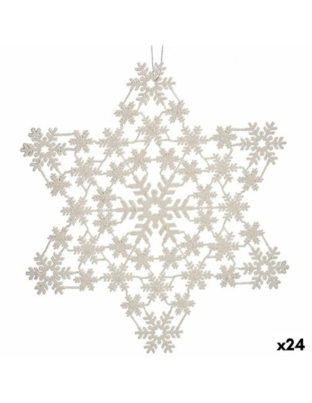 Decorazione Natalizia Stella Madreperla 31,5 x 32 x 0,1 cm (24 Unità) da Krist+, Natale - Ref: S3630194, Precio: 36,59 €, Des...