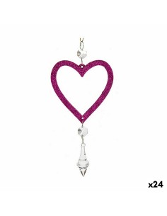 Christmas Baubles Diamond Ø 8 cm 6 Units Pink Golden Plastic | Tienda24 Tienda24.eu