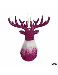 Lot de boules de Noël Violet 8 cm PVC (4 Unités) | Tienda24 Tienda24.eu