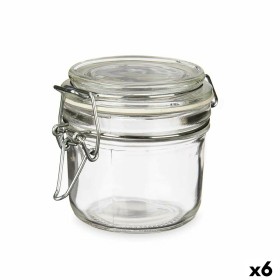 Jar Transparent Metal Glass Silicone 180 ml 11,5 x 8,5 x 8,5 cm