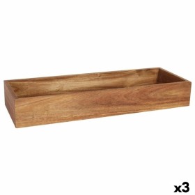 Organizador de Gavetas Viejo Valle Quadrado Acácia 53 x 16,2 x 7,5 cm (3 Unidades) de Viejo Valle, Prateleiras e estantes - R...