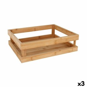 Plateau apéritif Bambou 32,5 x 26,5 x 10 cm (3 Unités) de BigBuy Home, Plats et plateaux - Réf : S2229187, Prix : 33,61 €, Re...