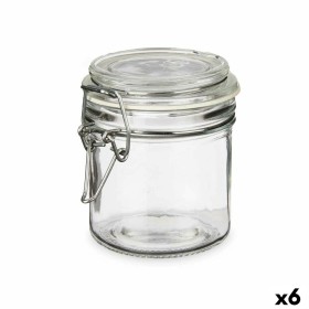 Jar Transparent Metal Glass Silicone 250 ml 11,5 x 10 x 8,5 cm