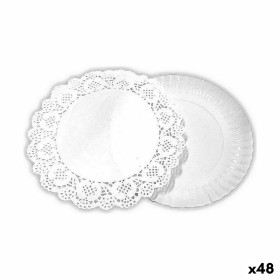 Cake stand Algon White 16 x 16 x 1,5 cm Circular (4 Pieces) (48 Units) by Algon, Plates and dishes - Ref: S2229300, Price: 20...