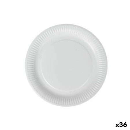 Set de Platos Algon Desechables Blanco Cartón 18 cm (36 Unidades) | Tienda24 - Global Online Shop Tienda24.eu