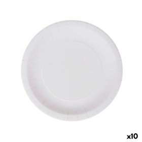 Plate set Algon Disposable White Cardboard 20 cm (10 Units) by Algon, Turntables - Ref: S2229335, Price: 33,61 €, Discount: %