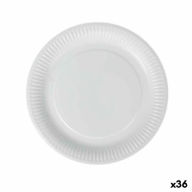 Plate set Algon Disposable White Cardboard 23 cm (36 Units) by Algon, Turntables - Ref: S2229336, Price: 22,59 €, Discount: %