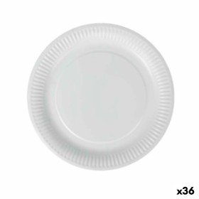 Set de Platos Algon Blanco Cartón Desechables 20 cm Cuadrado 100 Unidades | Tienda24 - Global Online Shop Tienda24.eu