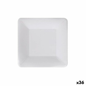 Plate set Algon Disposable White Cardboard Squared 18 cm (36 Units) by Algon, Turntables - Ref: S2229342, Price: 14,05 €, Dis...