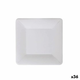 Plate set Algon Disposable White Cardboard Squared 18 cm (36 Units) by Algon, Turntables - Ref: S2229343, Price: 26,05 €, Dis...