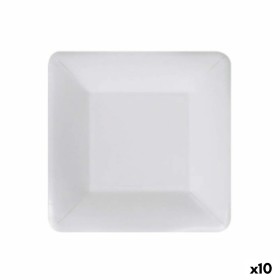 Set de Platos Algon Desechables Blanco Cartón Cuadrado 18 cm (10 Unidades) de Algon, Platos - Ref: S2229344, Precio: 27,33 €,...