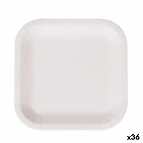 Set de Platos Algon Desechables Blanco Cartón Cuadrado 26 cm (36 Unidades) de Algon, Platos - Ref: S2229351, Precio: 15,27 €,...