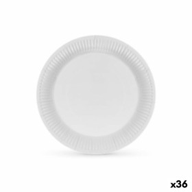 Plate set Algon Cardboard Disposable White (36 Units) by Algon, Turntables - Ref: S2229355, Price: 35,60 €, Discount: %