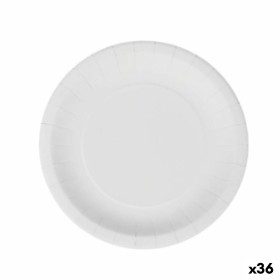 Plate set Algon Disposable White Cardboard 20 cm (36 Units) by Algon, Turntables - Ref: S2229358, Price: 40,15 €, Discount: %