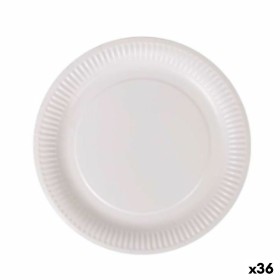 Plate set Algon Disposable White Cardboard 23 cm (36 Units) by Algon, Turntables - Ref: S2229361, Price: 51,36 €, Discount: %