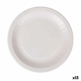 Plate set Algon Disposable White Cardboard 28 cm (15 Units) by Algon, Turntables - Ref: S2229365, Price: 38,79 €, Discount: %