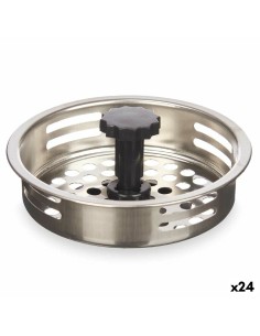 Sink Filter Ø 8,5 cm Black Silver Stainless steel (24 Units) by Kinvara, Kitchen Sink Accessories - Ref: S3630423, Price: 21,...